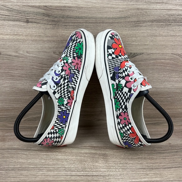 Vans Authentic Checkerboard Flower Floral Sneakers - Picture 5 of 8